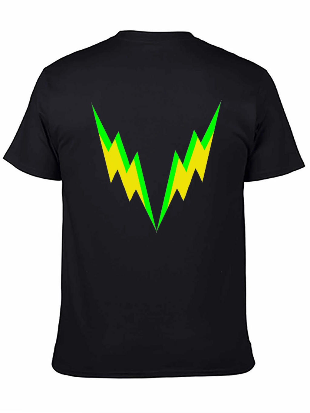 Bold Lightning Bolt Graphic Tee - Black