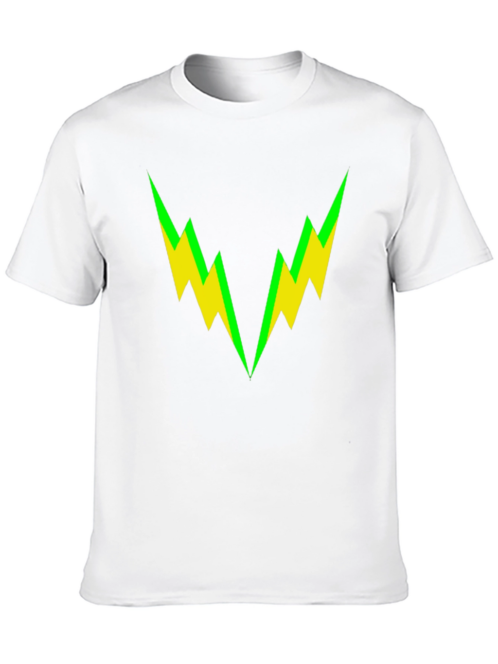 Bold Lightning Bolt Graphic Tee - Black