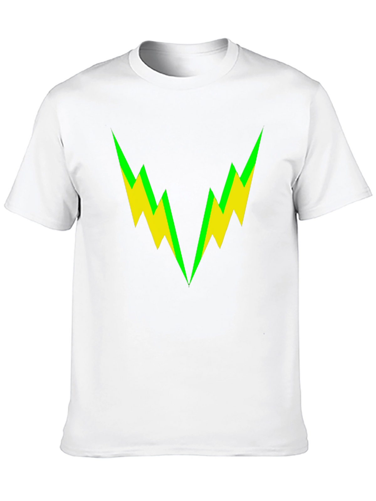 Bold Lightning Bolt Graphic Tee - Black