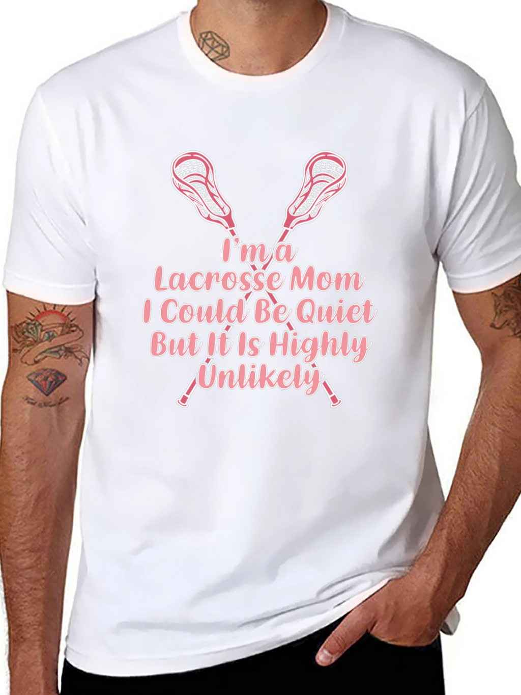 Lacrosse Mom Graphic T-Shirt - Sports Fan Apparel