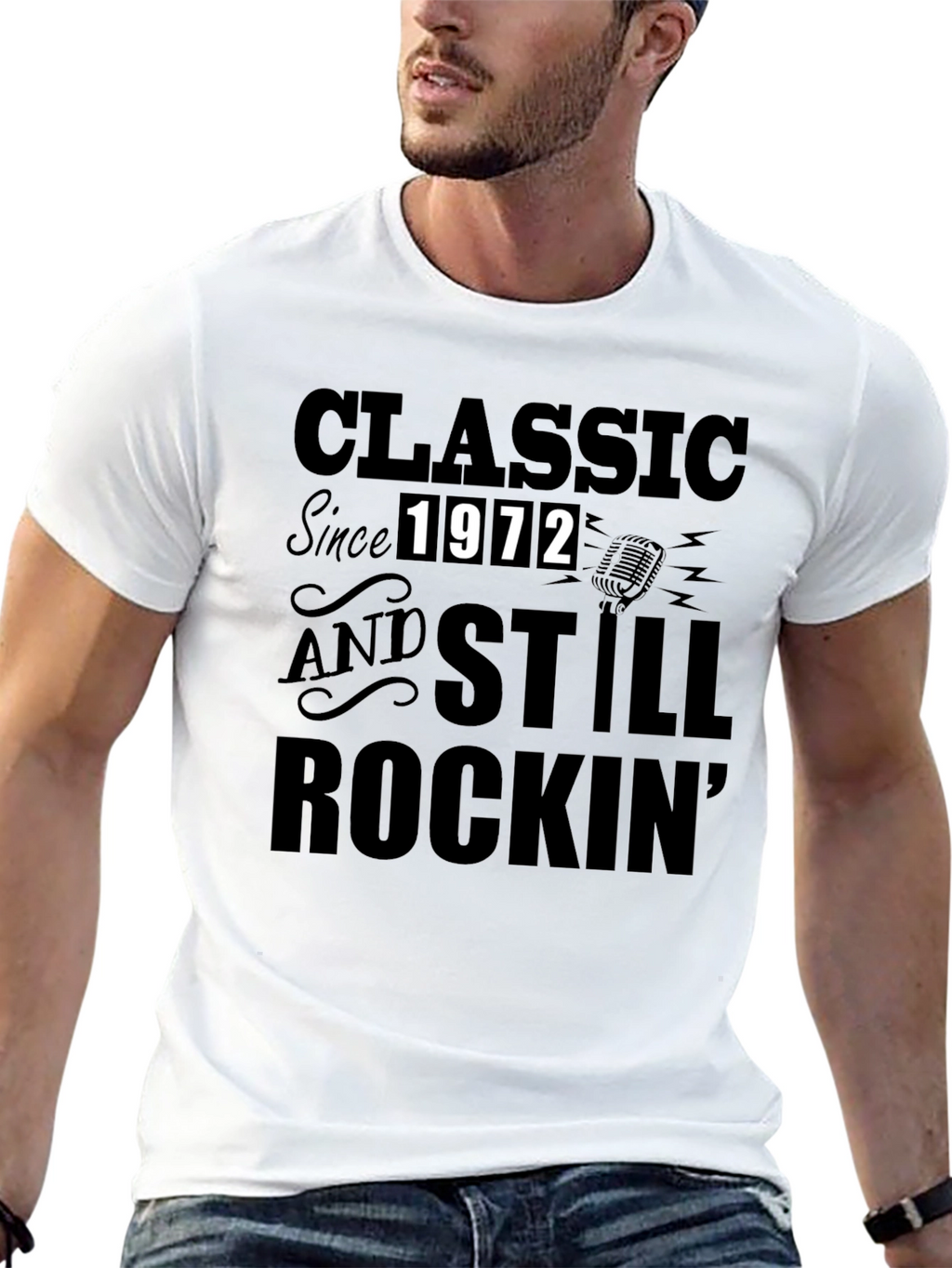 Classic Since 1972 Black Graphic T-Shirt