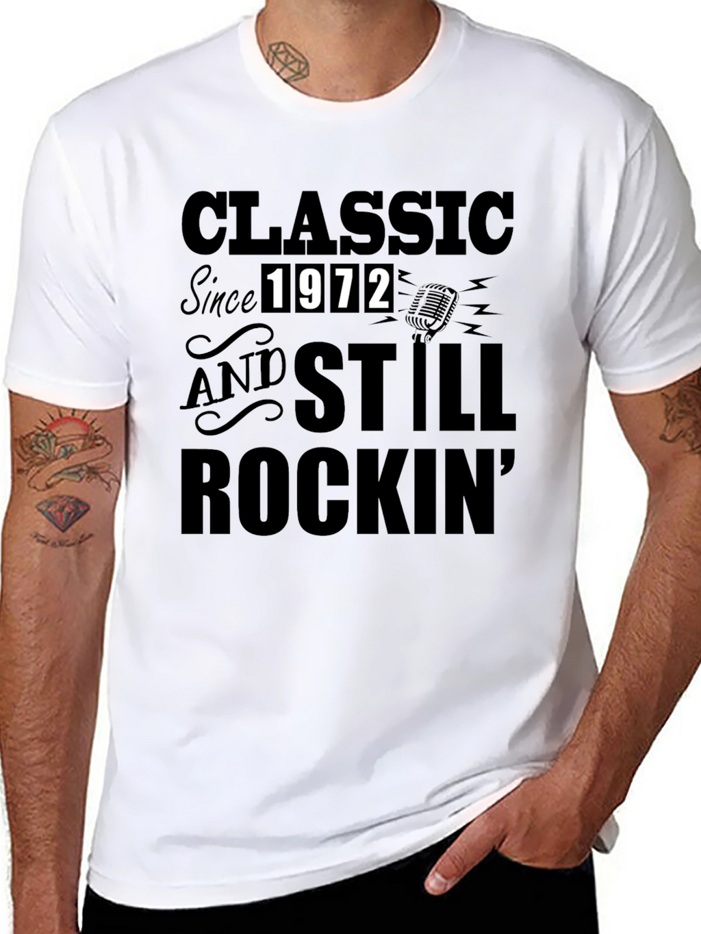 Classic Since 1972 Black Graphic T-Shirt