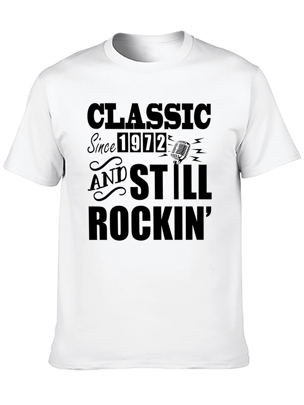 Classic Since 1972 Black Graphic T-Shirt