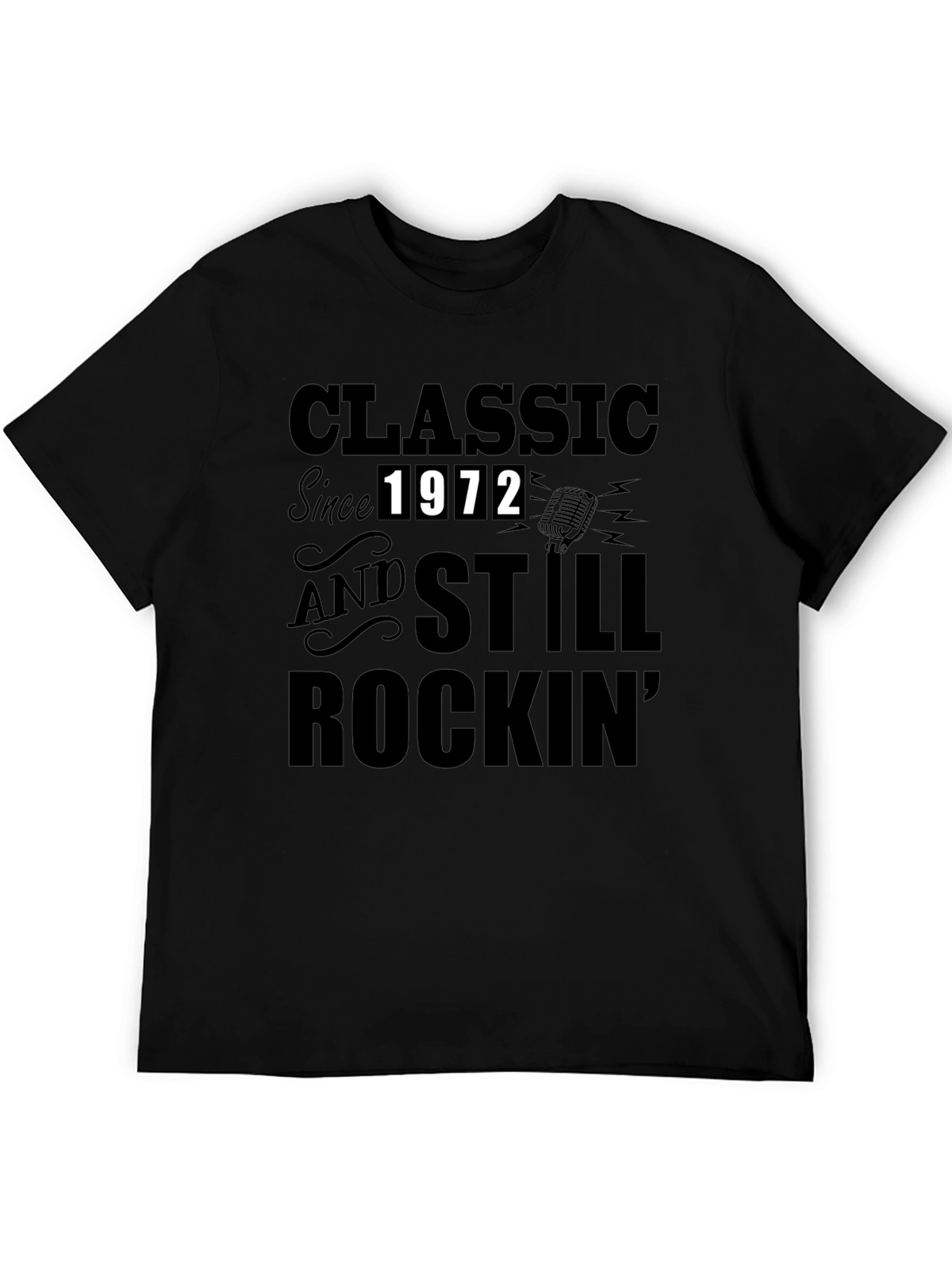 Classic Since 1972 Black Graphic T-Shirt