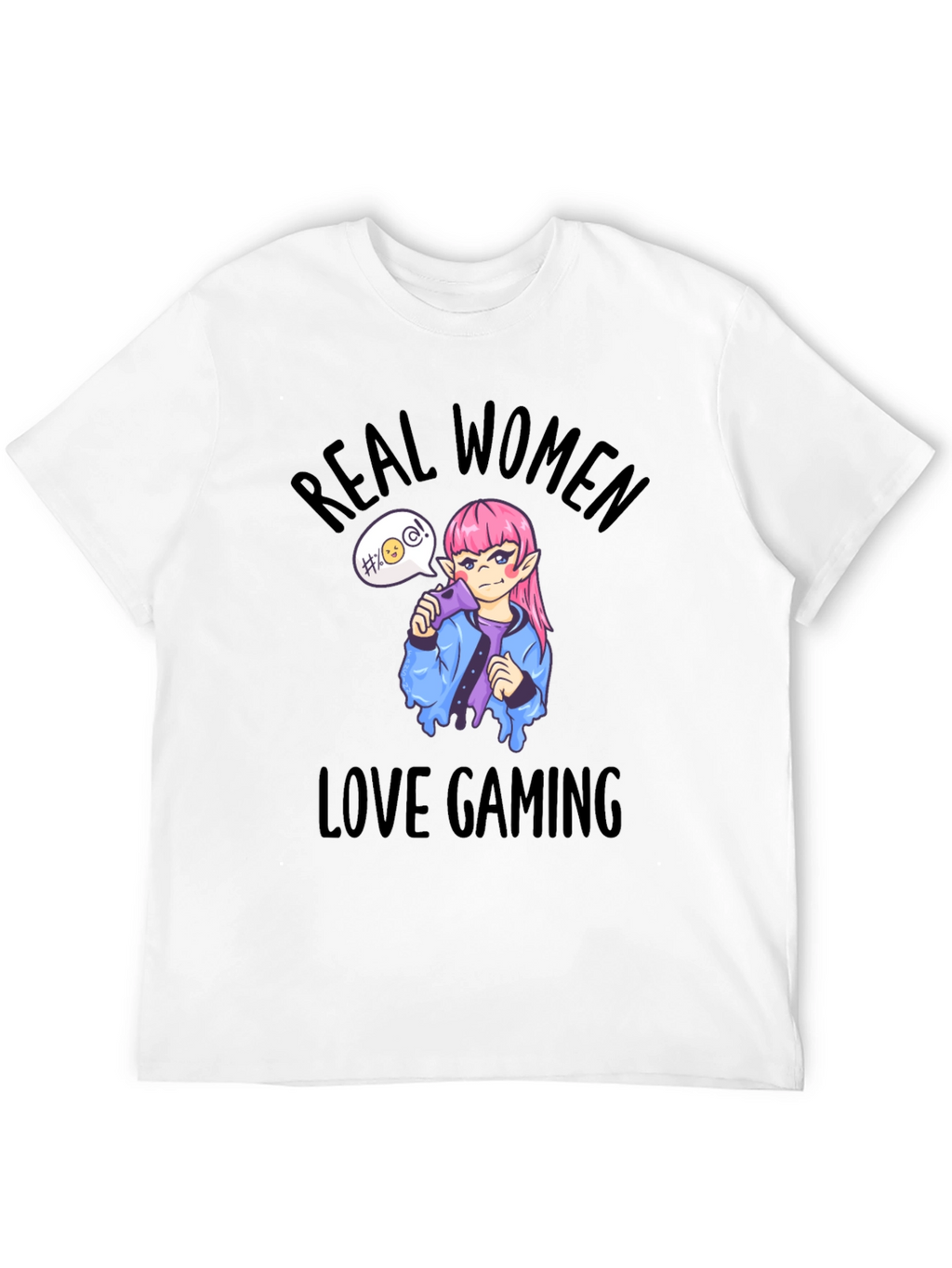 Real Women Love Gaming T-Shirt - Black