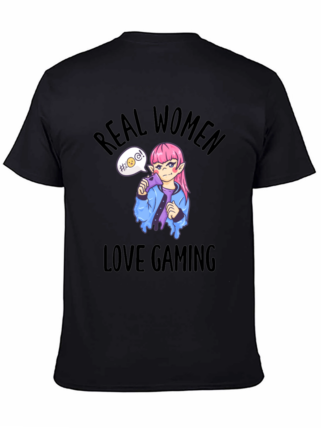Real Women Love Gaming T-Shirt - Black