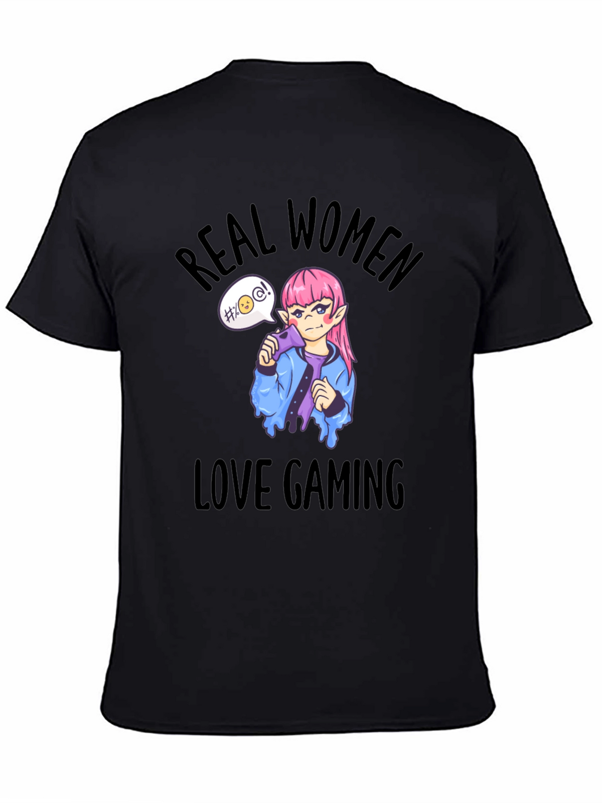 Real Women Love Gaming T-Shirt - Black