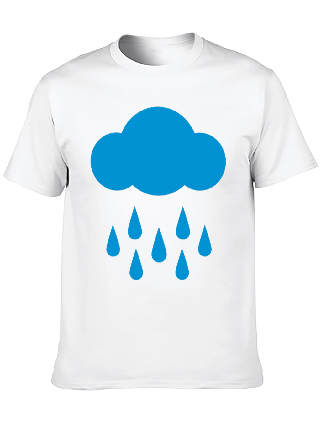 Rain Cloud Graphic Tee - Black Cotton T-Shirt