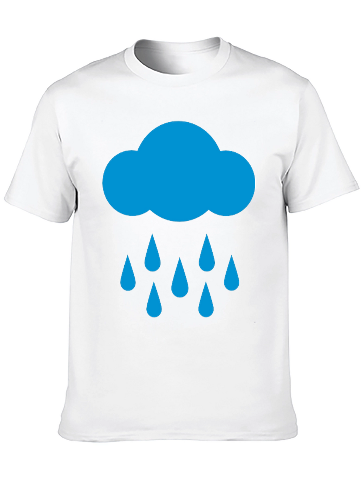 Rain Cloud Graphic Tee - Black Cotton T-Shirt