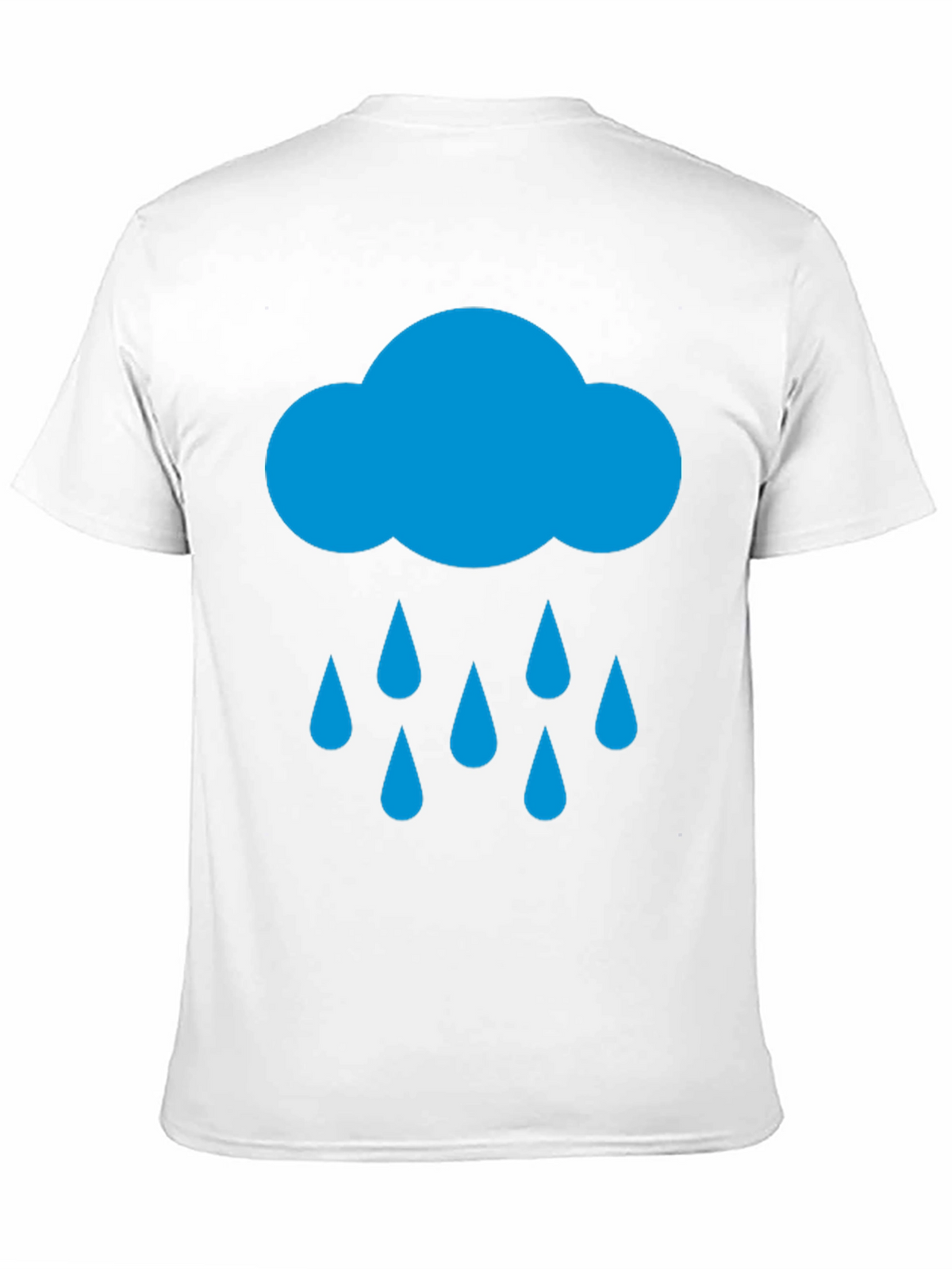Rain Cloud Graphic Tee - Black Cotton T-Shirt