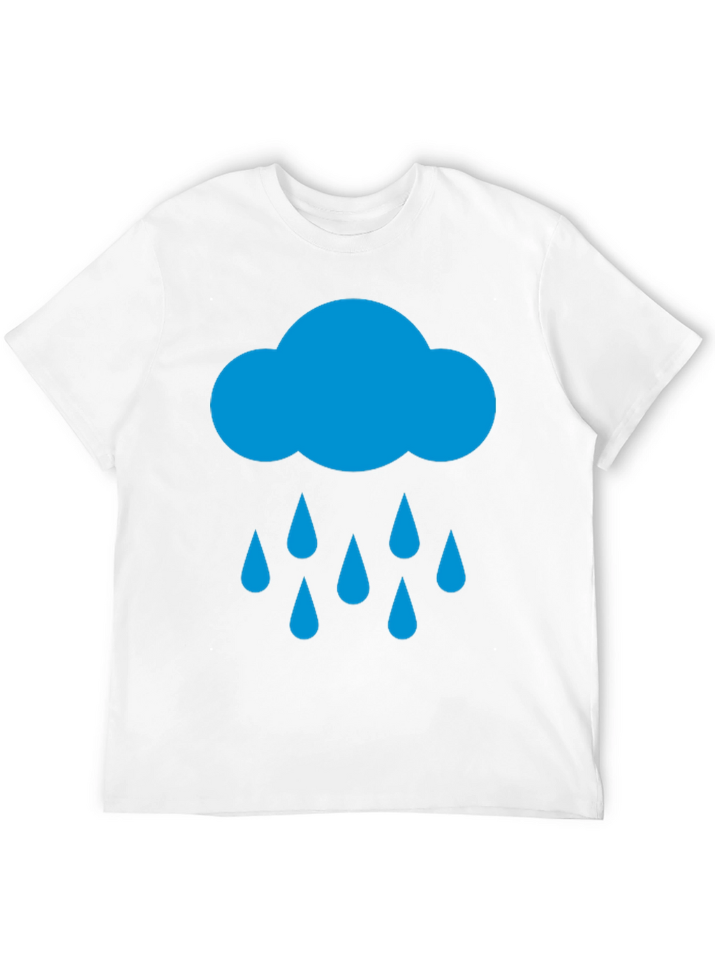Rain Cloud Graphic Tee - Black Cotton T-Shirt