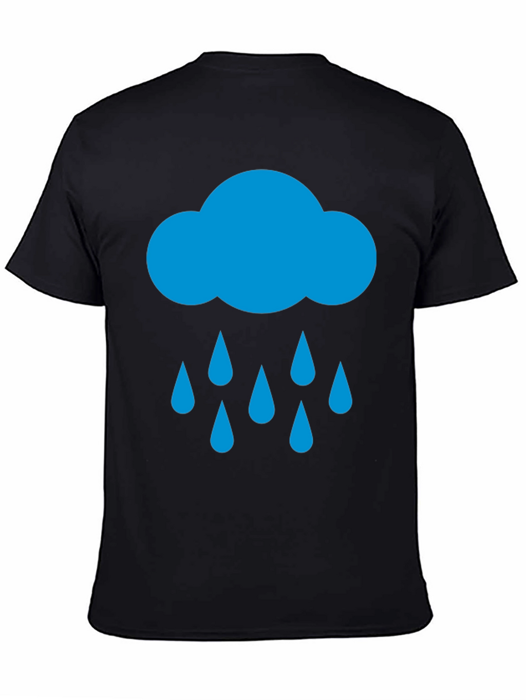 Rain Cloud Graphic Tee - Black Cotton T-Shirt