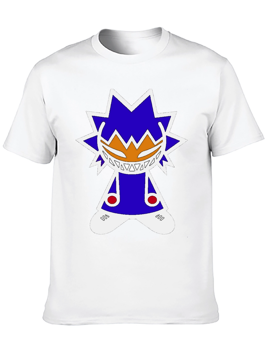 Graphic Tee: Funky Character Design Black Cotton
