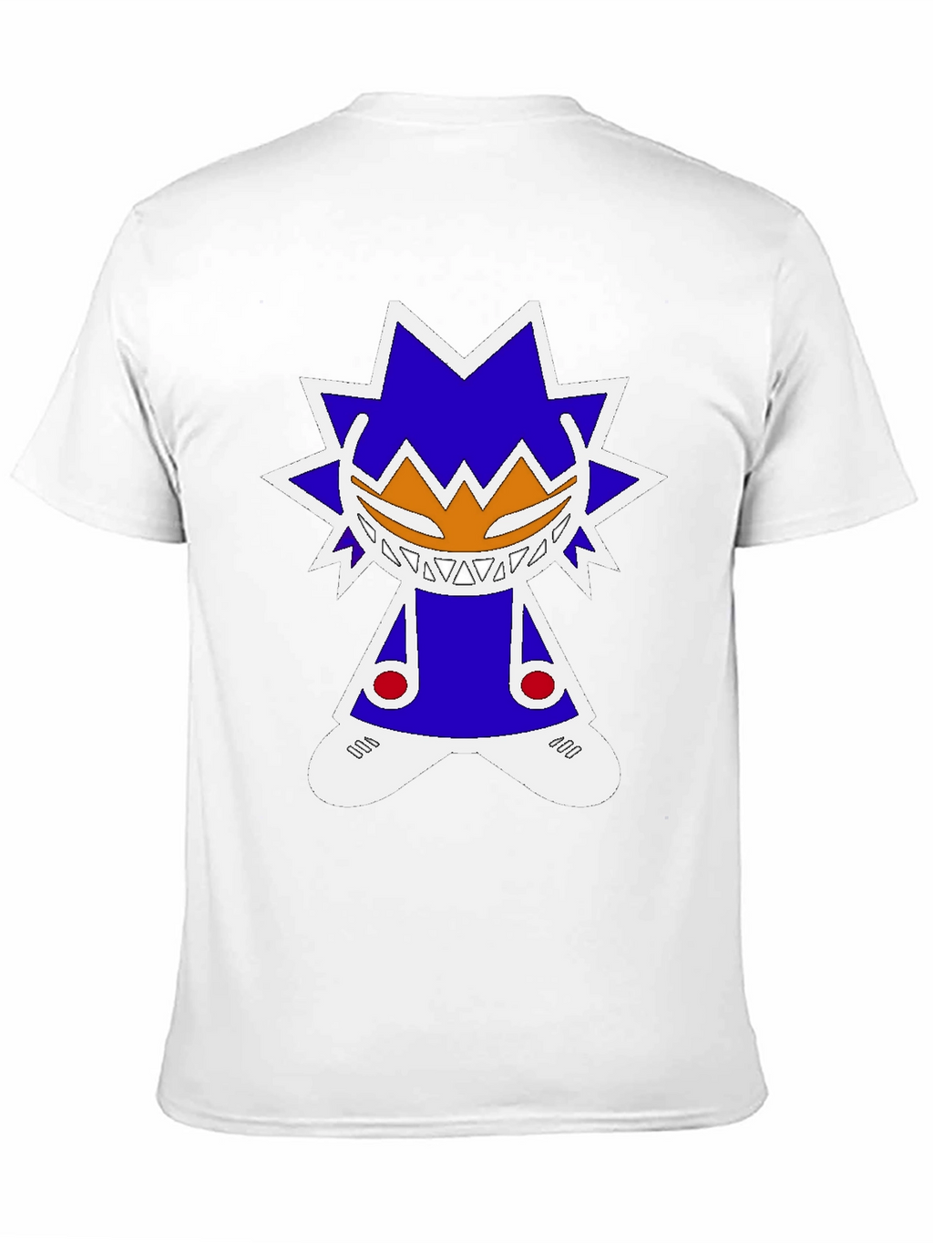 Graphic Tee: Funky Character Design Black Cotton