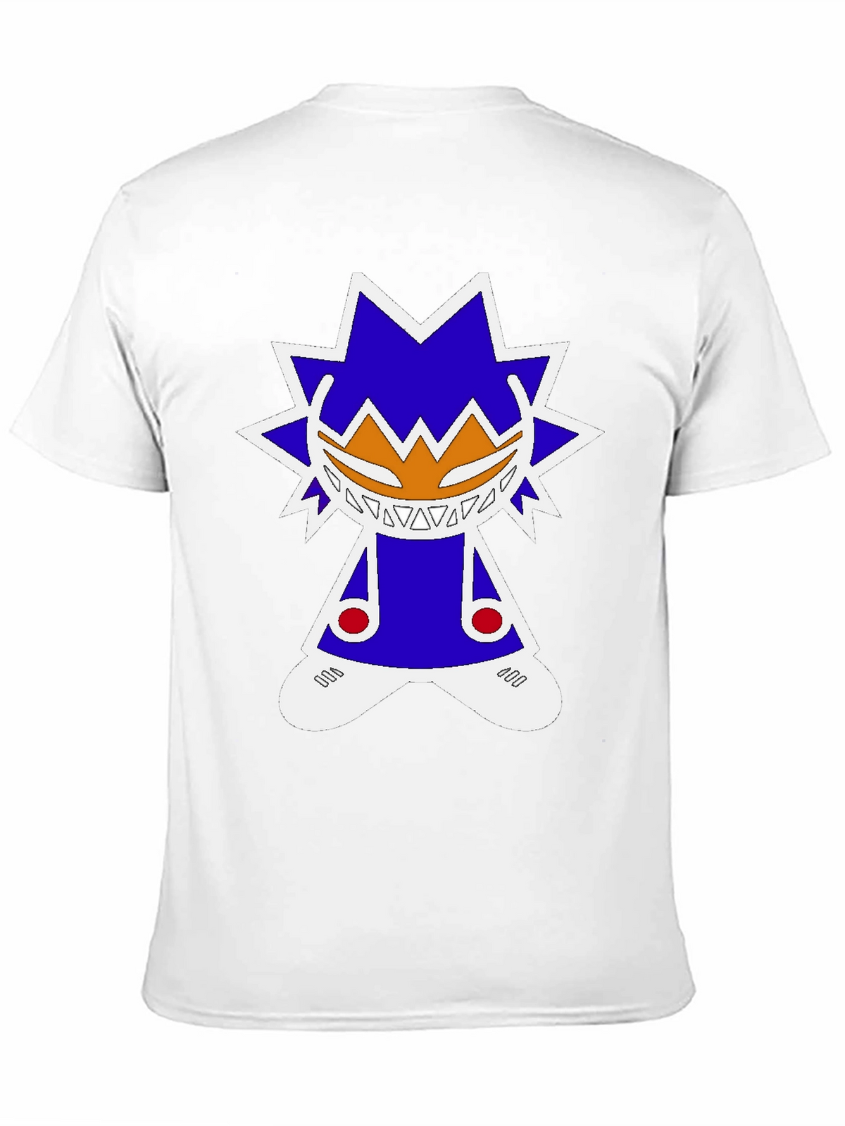 Graphic Tee: Funky Character Design Black Cotton