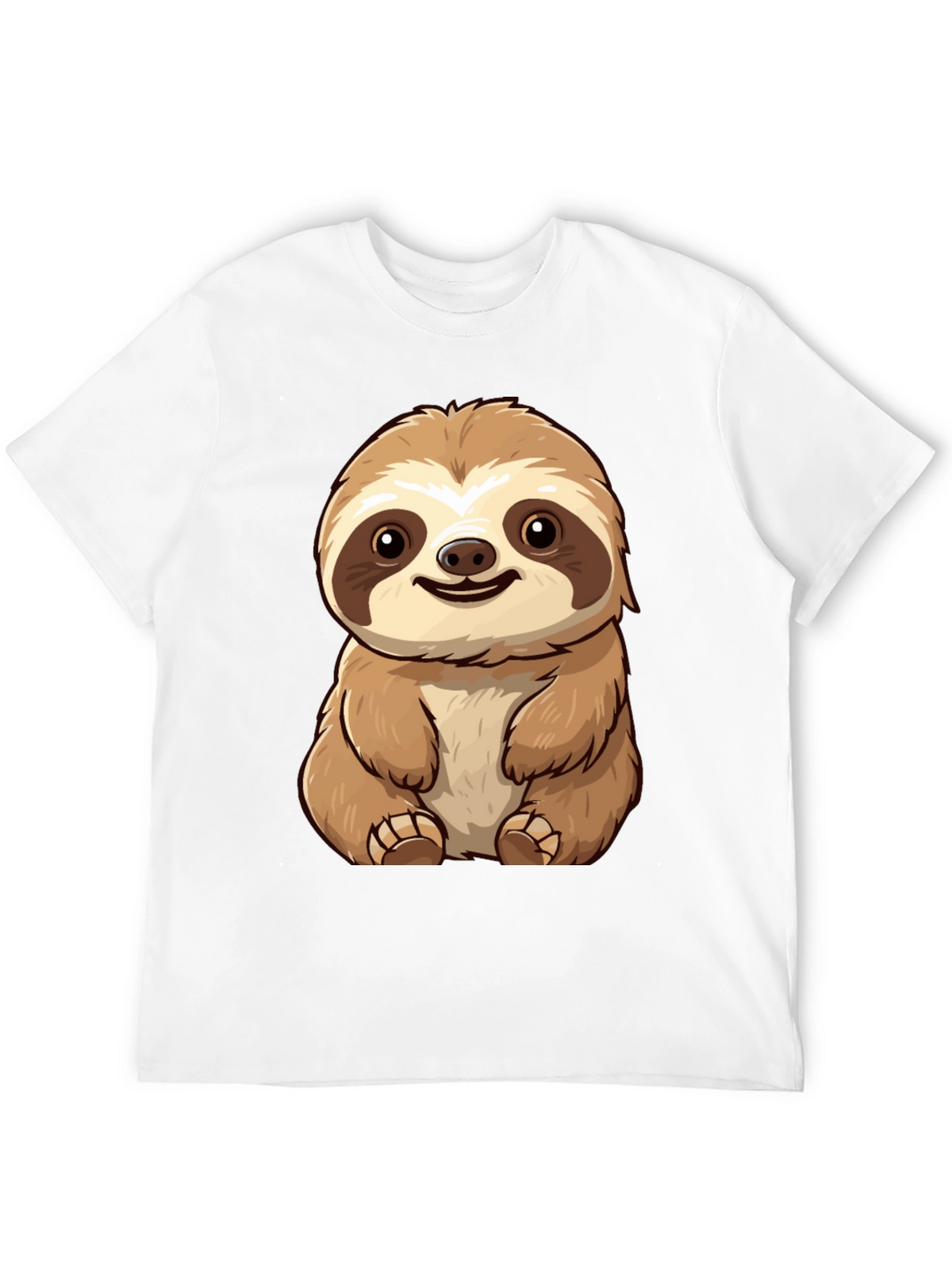 Cute Sloth Graphic Tee - Black T-Shirt