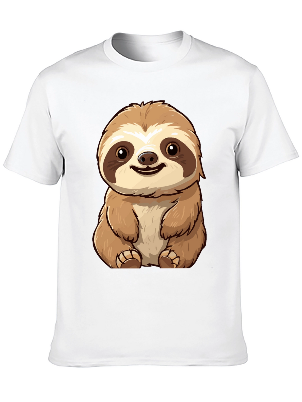 Cute Sloth Graphic Tee - Black T-Shirt