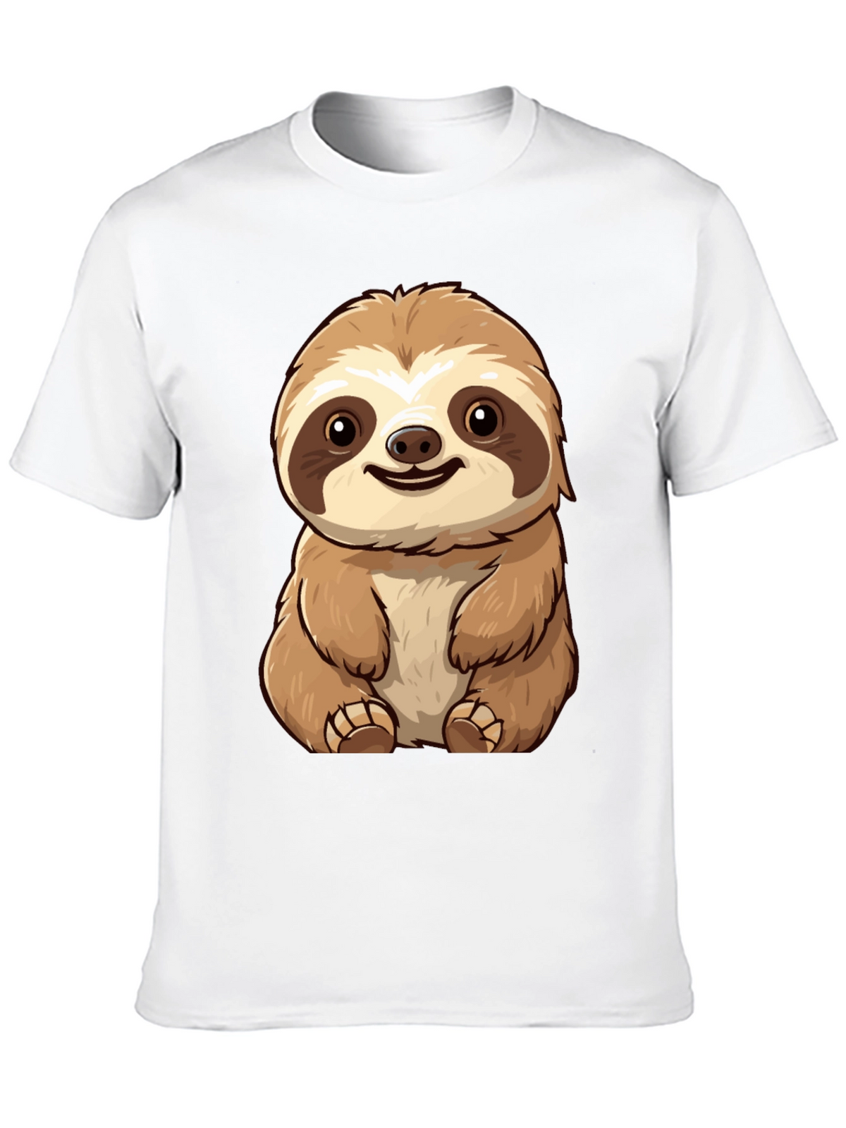 Cute Sloth Graphic Tee - Black T-Shirt