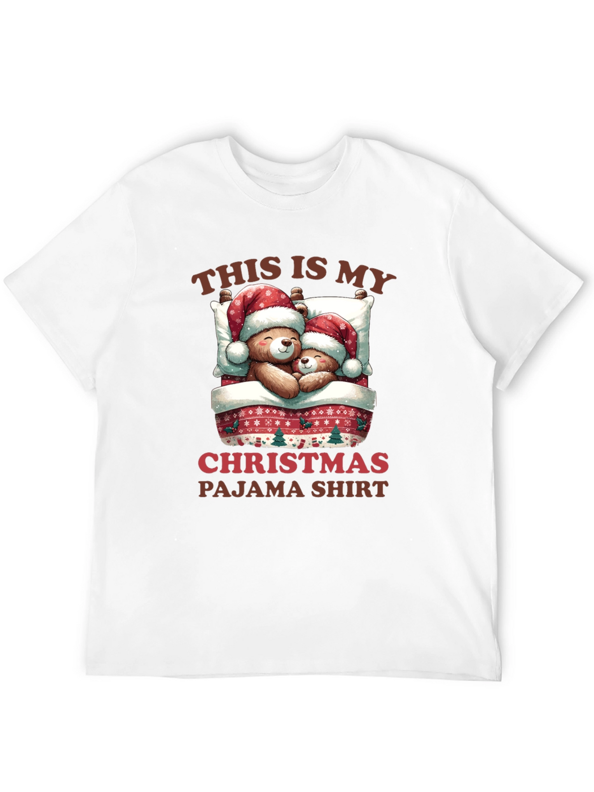 Christmas Pajama Shirt - Teddy Bear Holiday Apparel
