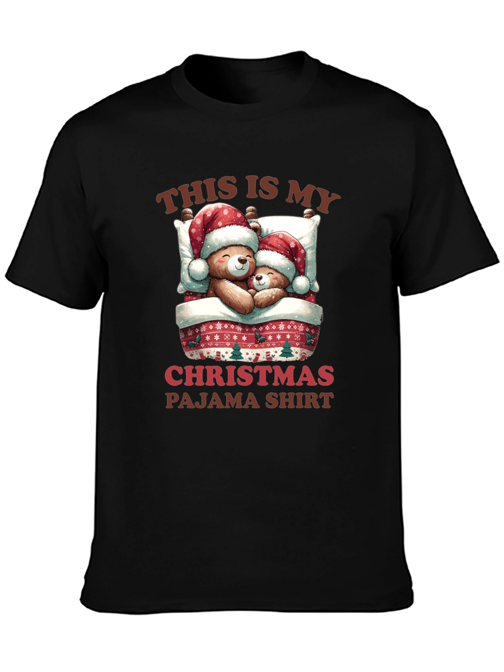 Christmas Pajama Shirt - Teddy Bear Holiday Apparel