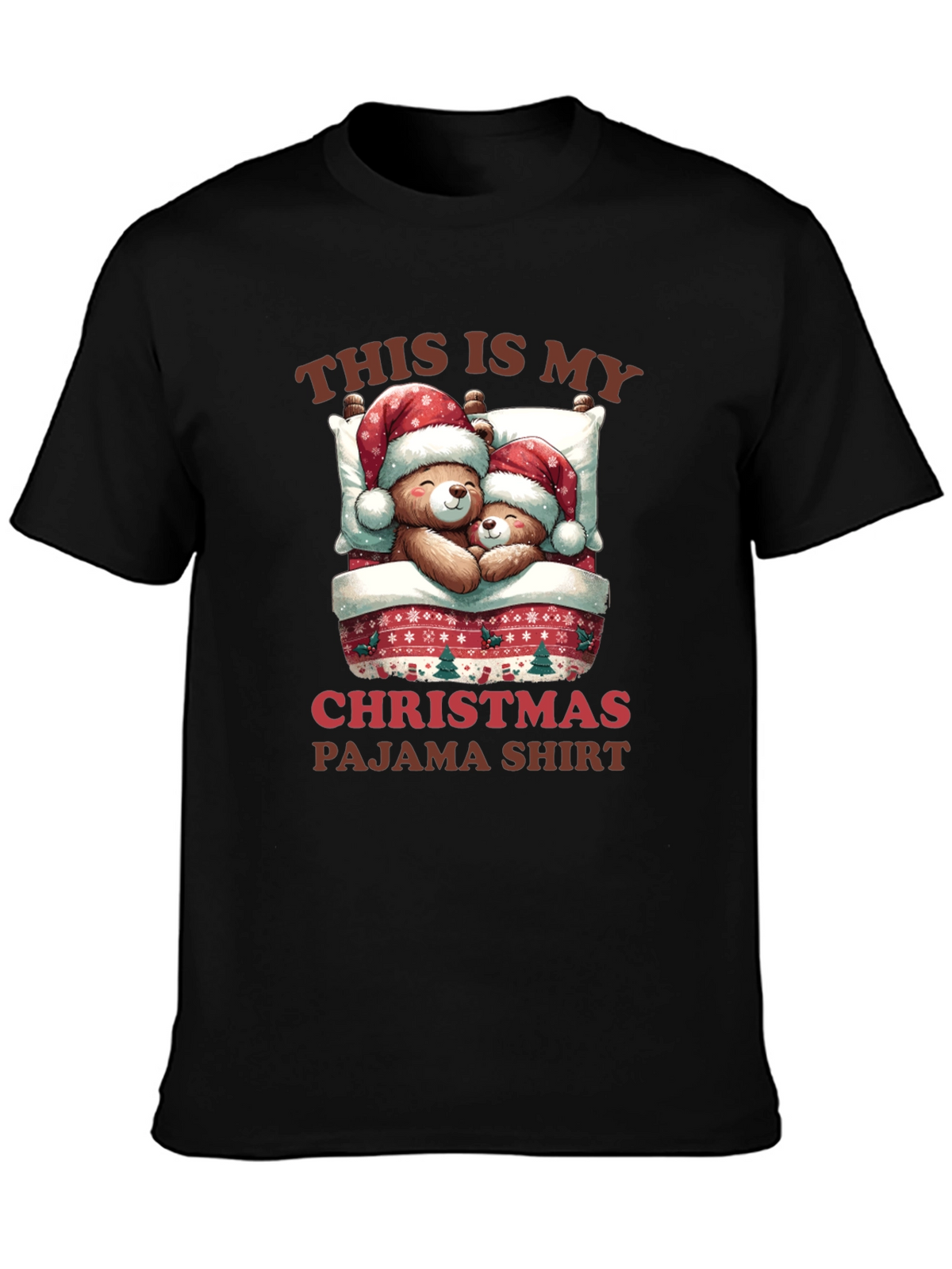 Christmas Pajama Shirt - Teddy Bear Holiday Apparel