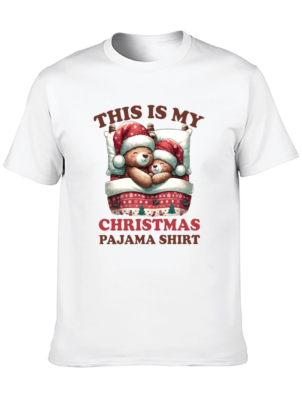 Christmas Pajama Shirt - Teddy Bear Holiday Apparel