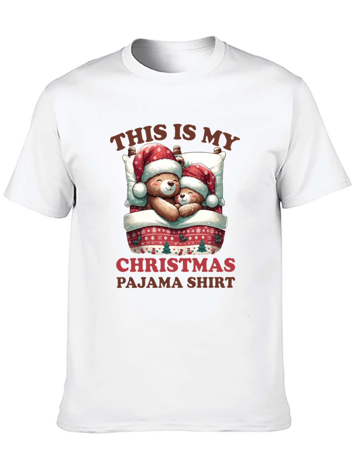 Christmas Pajama Shirt - Teddy Bear Holiday Apparel