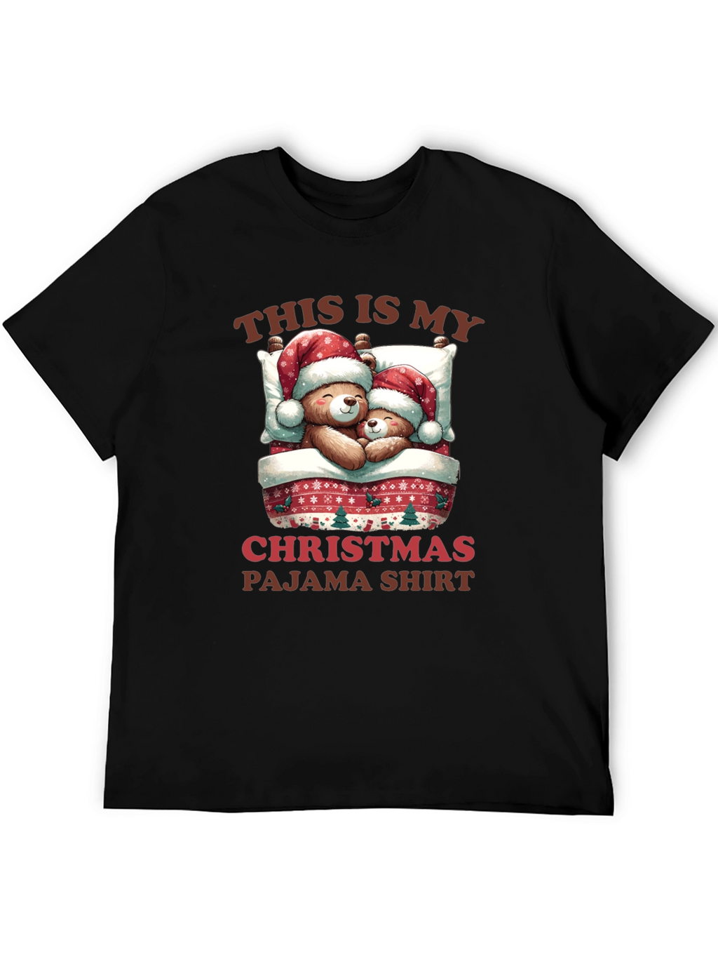 Christmas Pajama Shirt - Teddy Bear Holiday Apparel