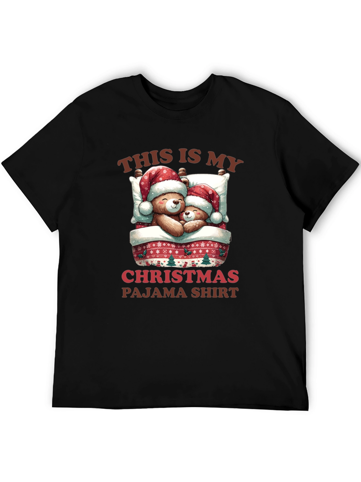 Christmas Pajama Shirt - Teddy Bear Holiday Apparel