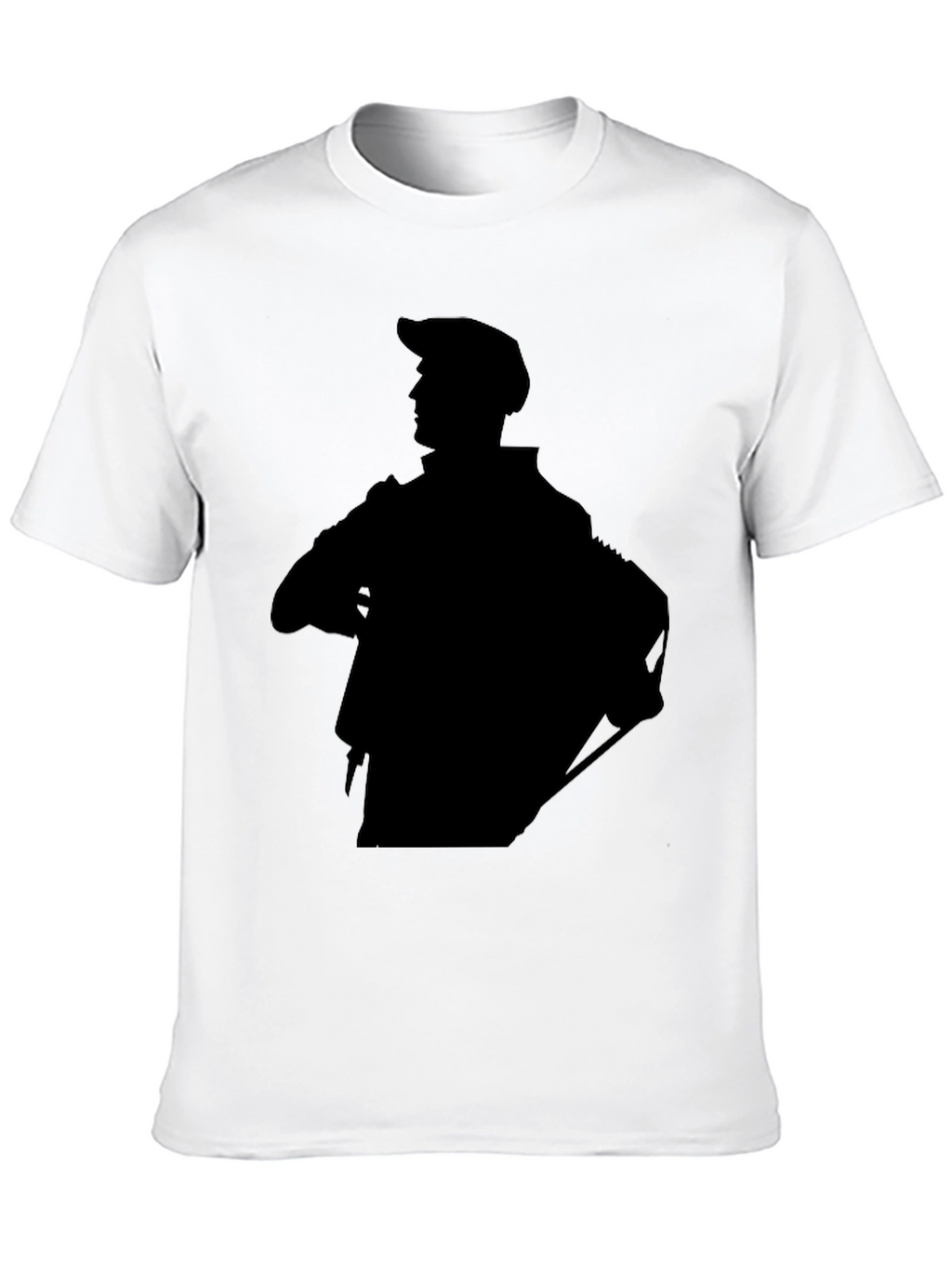 Stylish Black Graphic Tee - Silhouette Design