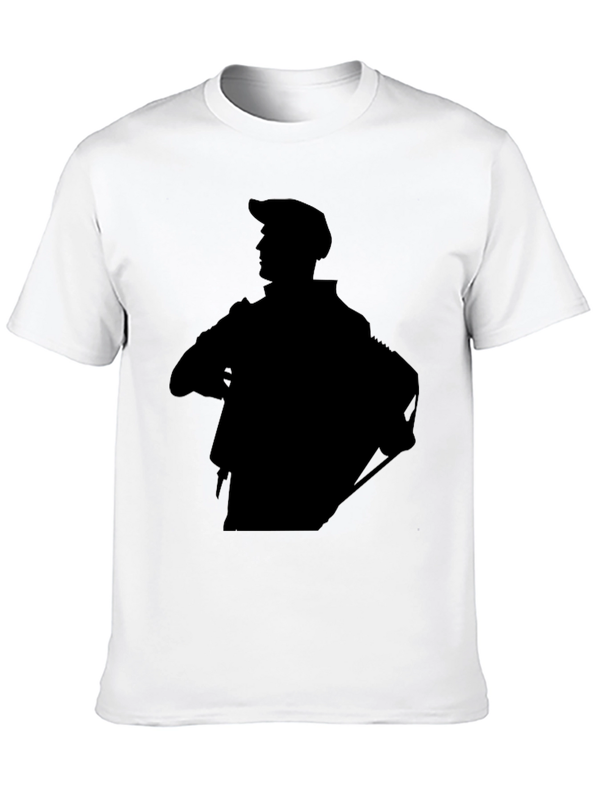 Stylish Black Graphic Tee - Silhouette Design