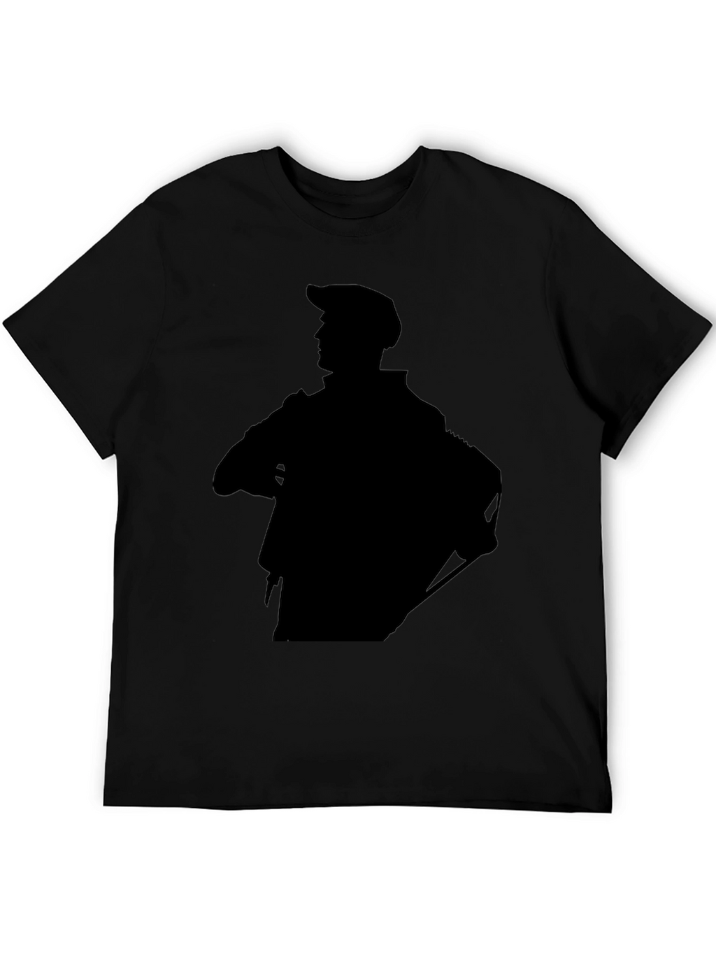 Stylish Black Graphic Tee - Silhouette Design