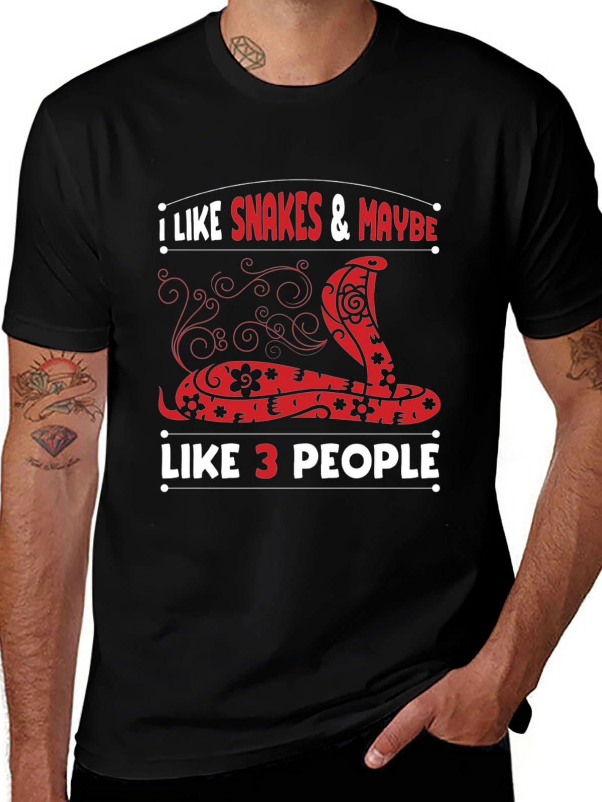 I Like Snakes and Maybe Like 3 People T-Shirt