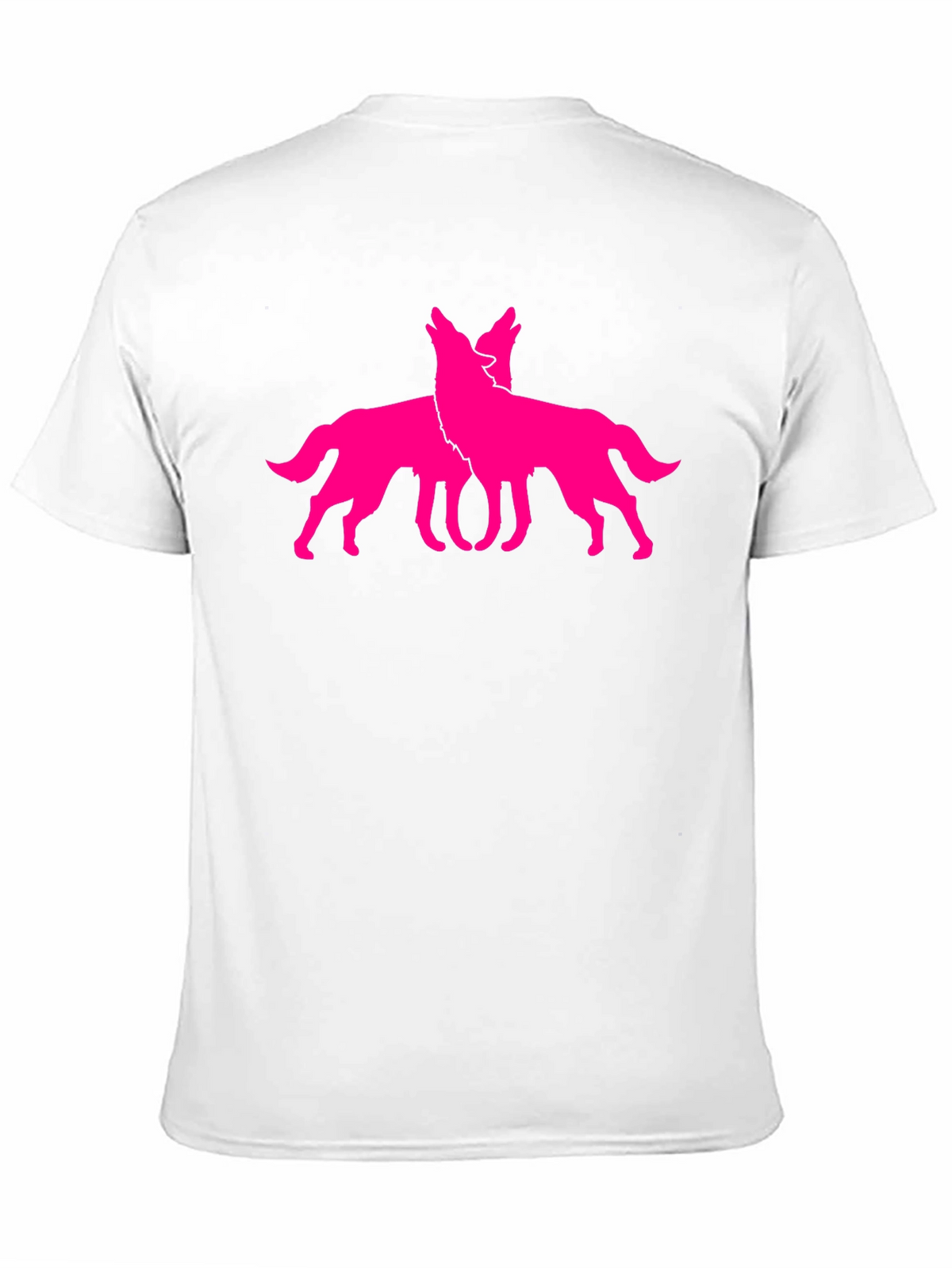 Black Tee with Pink Wolf Graphic