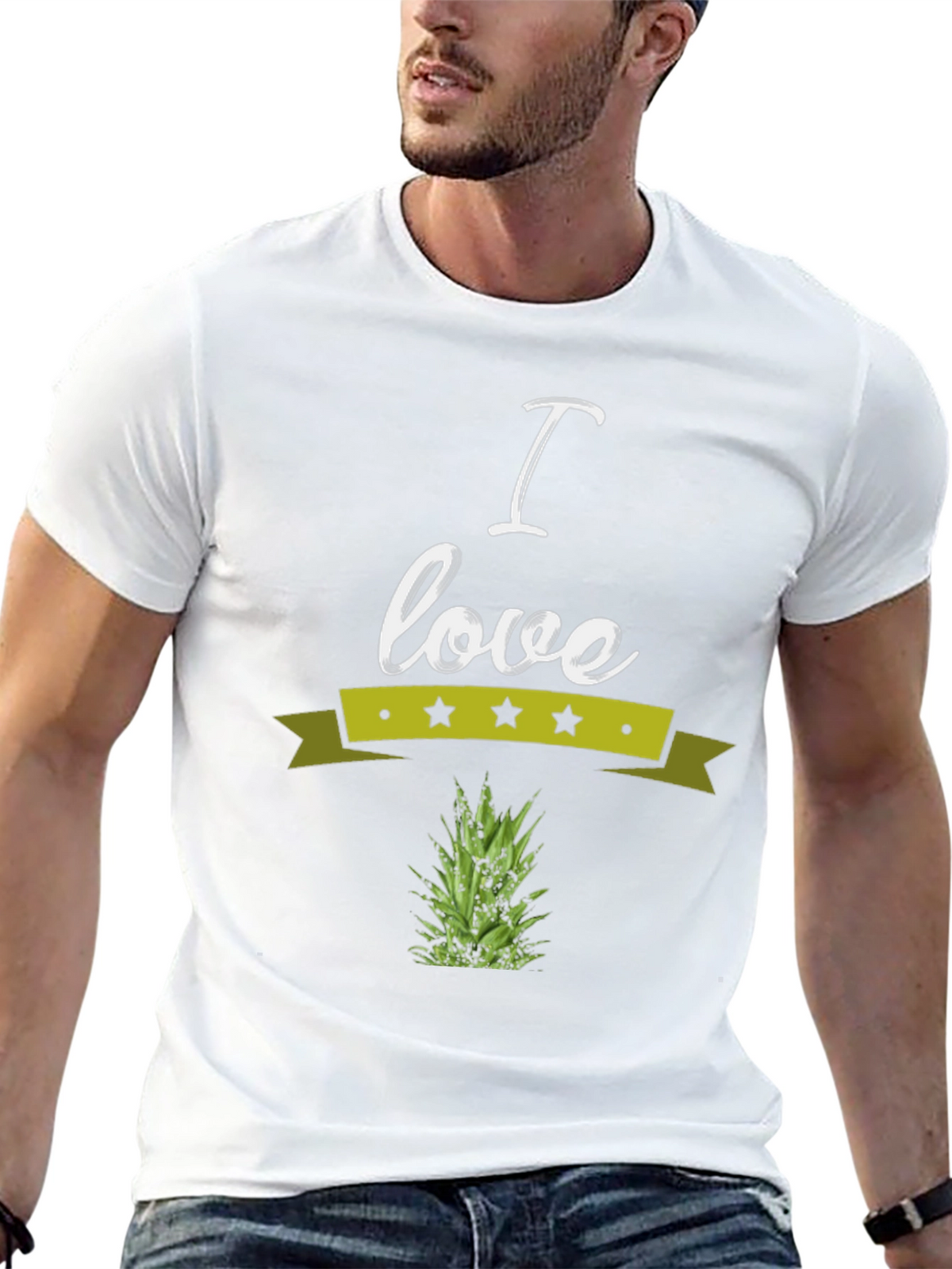 I Love Pineapple Graphic Tee - Soft Cotton Blend