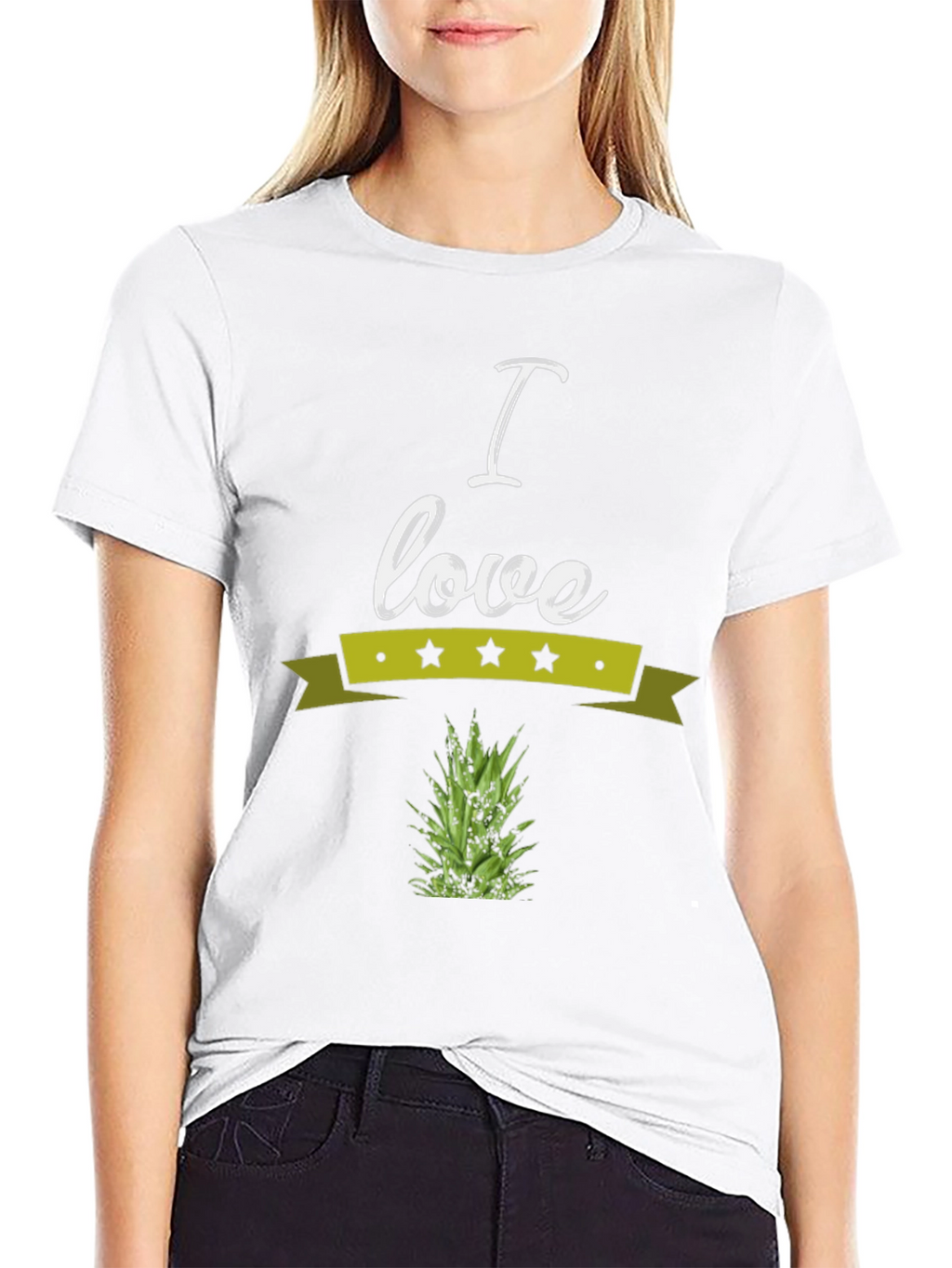I Love Pineapple Graphic Tee - Soft Cotton Blend