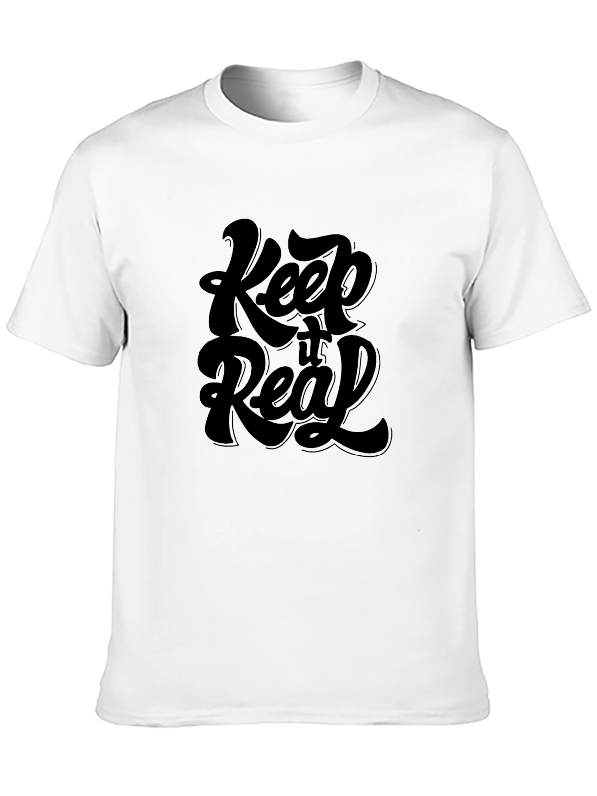 Keep it Real Black Graphic T-Shirt