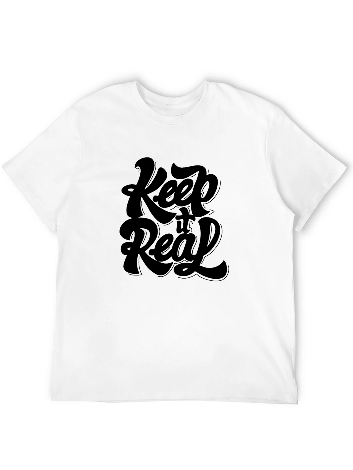 Keep it Real Black Graphic T-Shirt