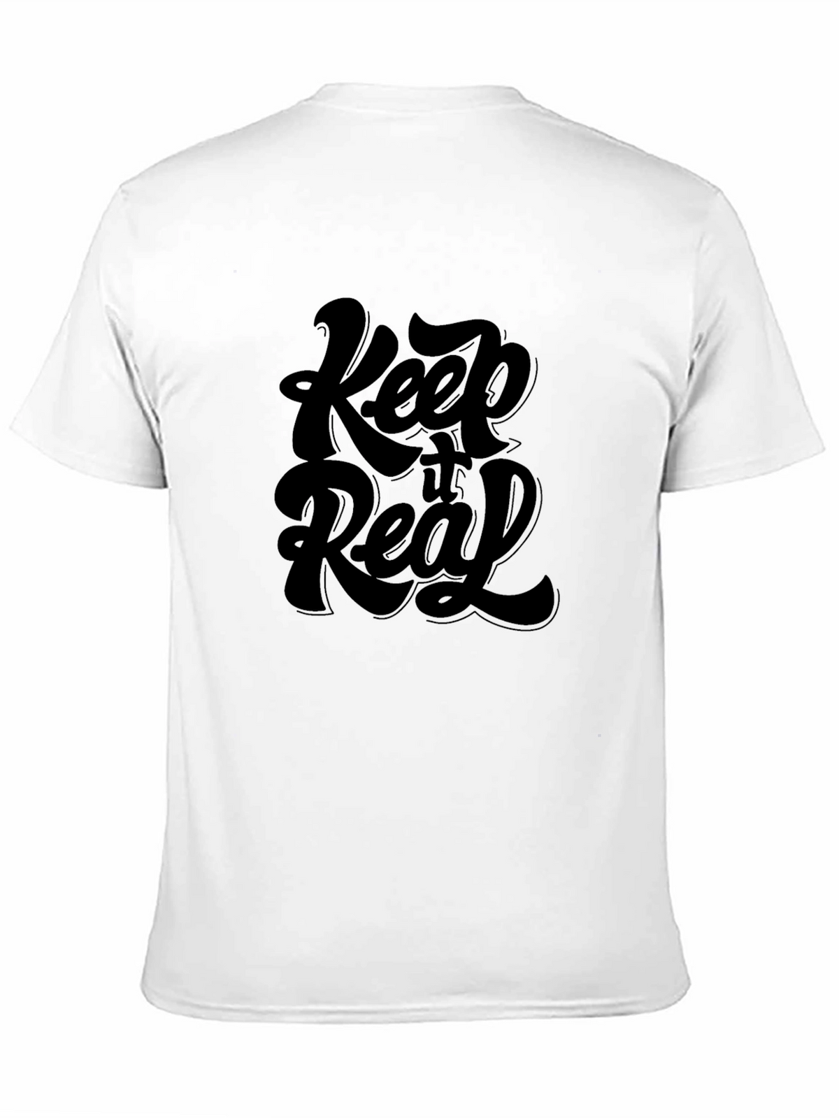 Keep it Real Black Graphic T-Shirt