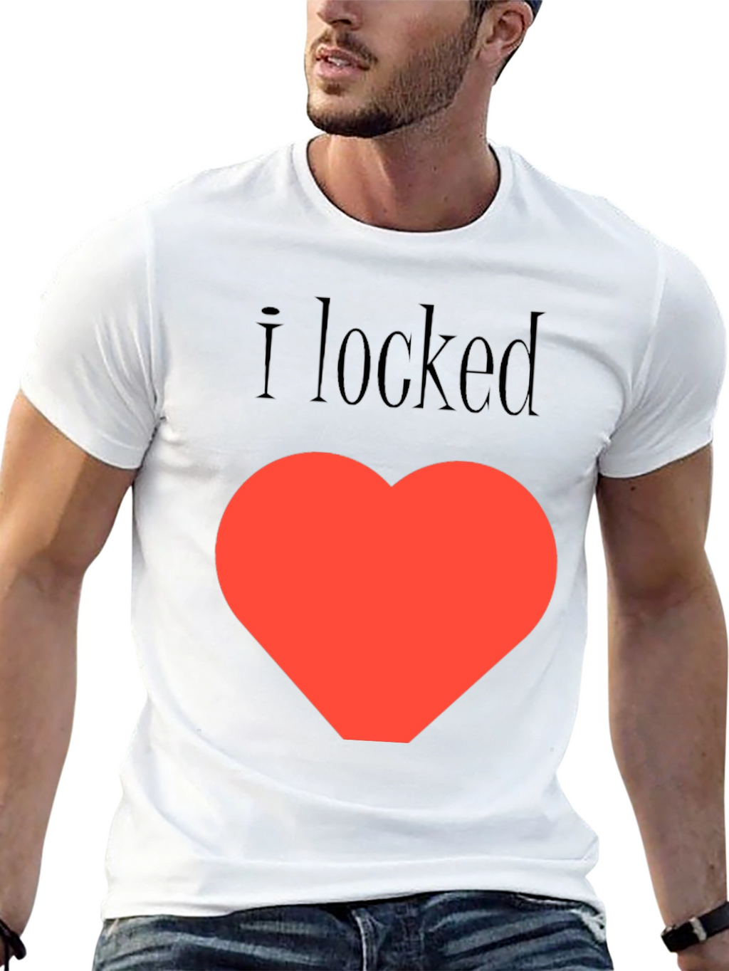 I Locked My Heart T-Shirt - Black Graphic Tee