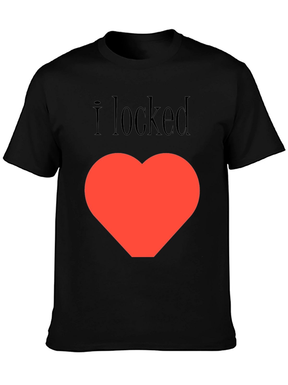 I Locked My Heart T-Shirt - Black Graphic Tee