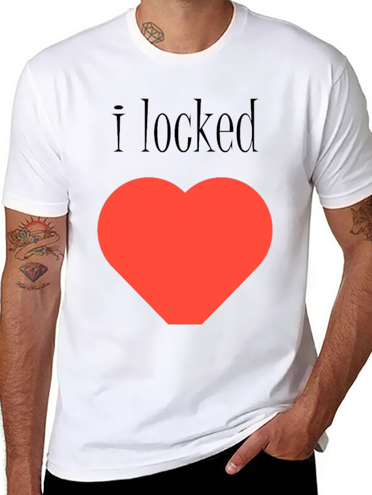 I Locked My Heart T-Shirt - Black Graphic Tee