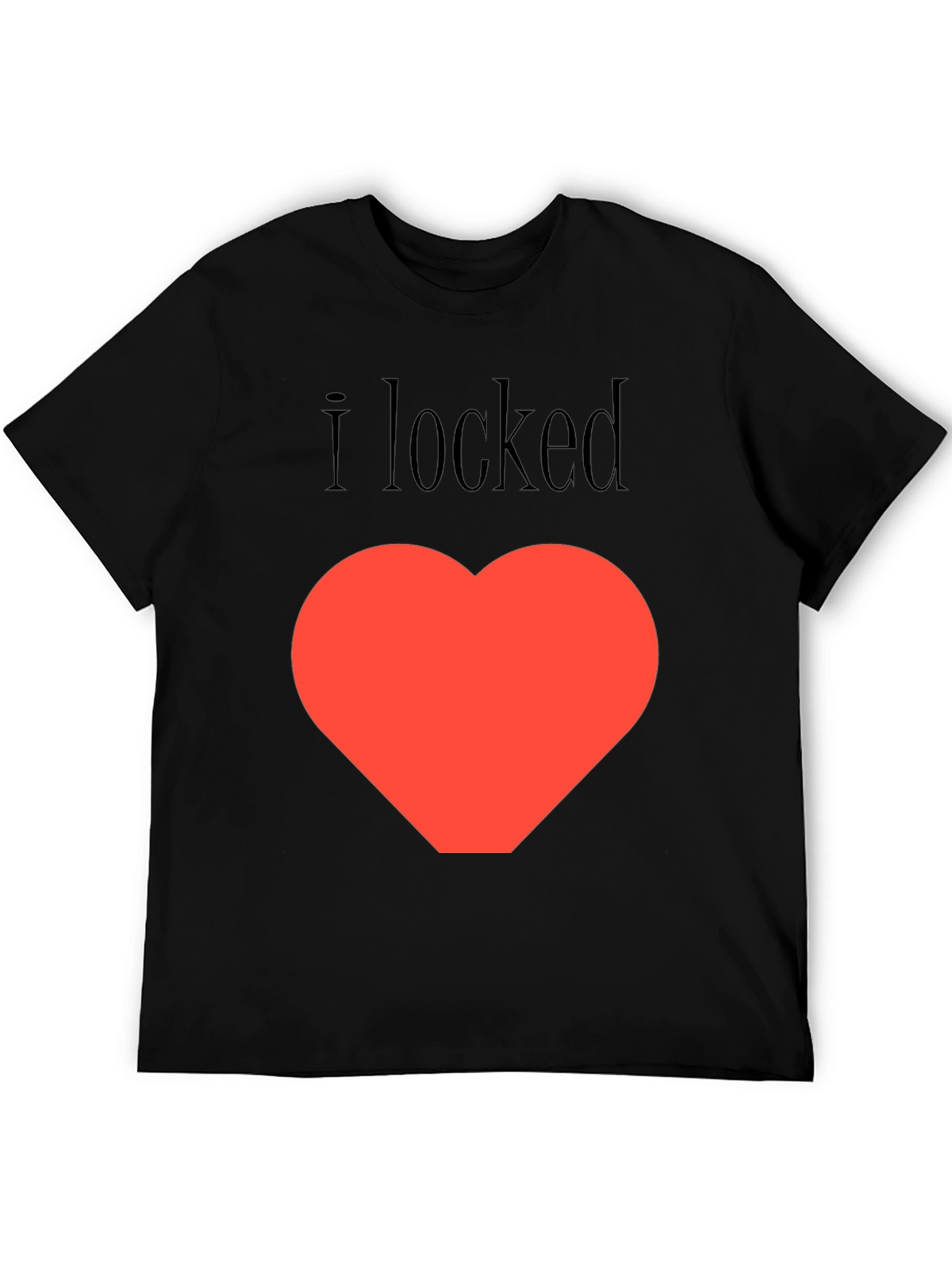 I Locked My Heart T-Shirt - Black Graphic Tee