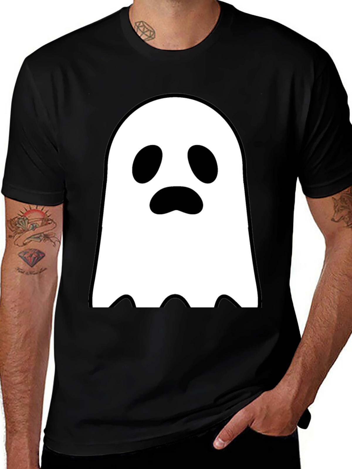 Ghost Graphic Tee - Spooky Season Style