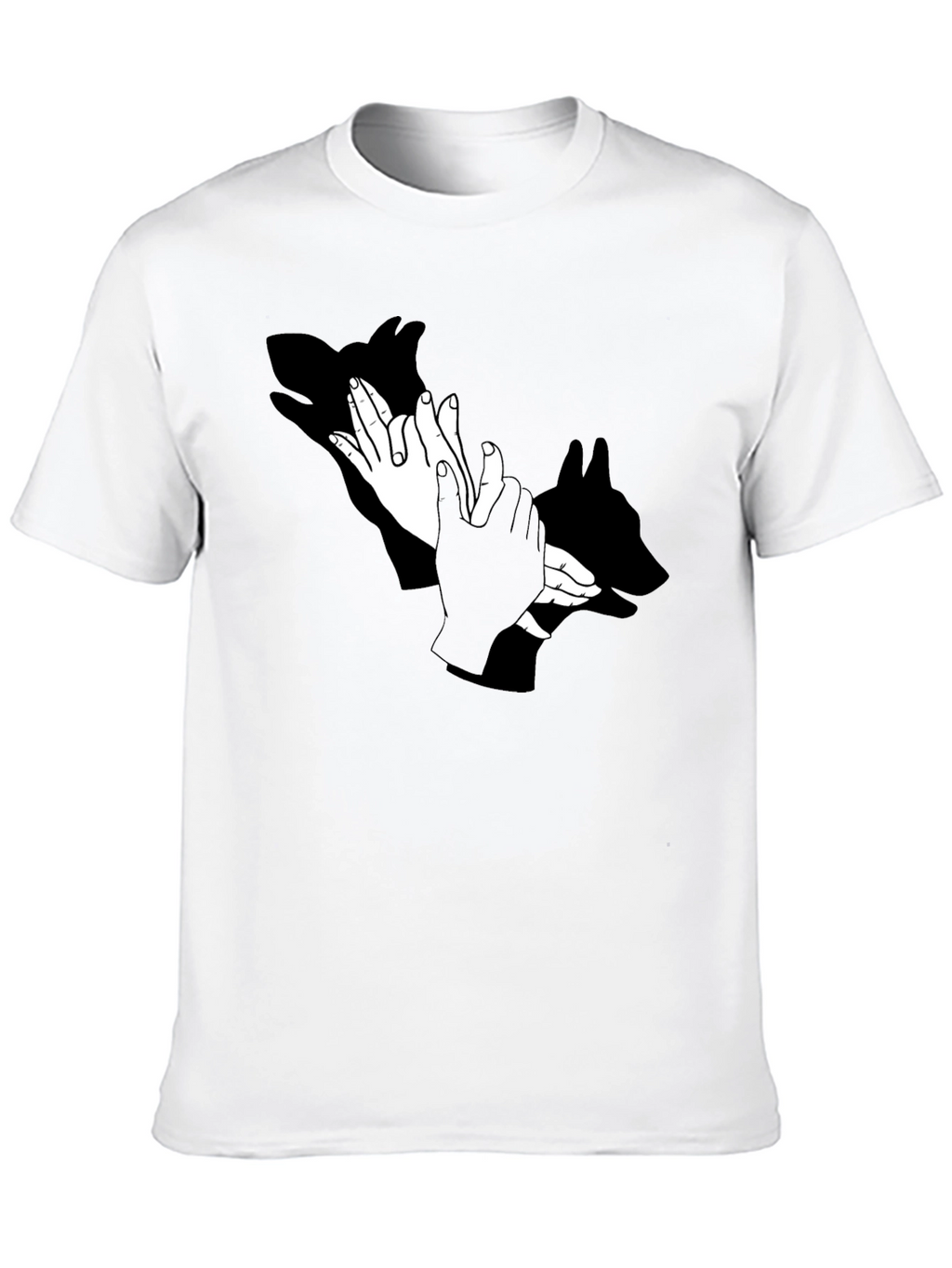 Shadow Puppet Hands Graphic Tee - Unique Design
