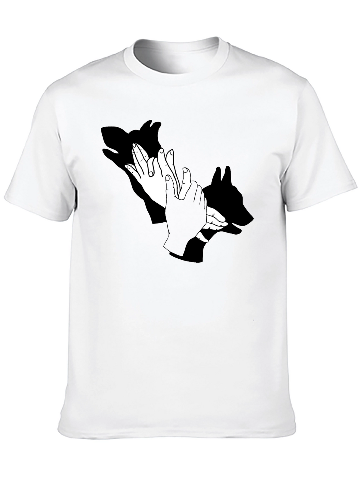 Shadow Puppet Hands Graphic Tee - Unique Design