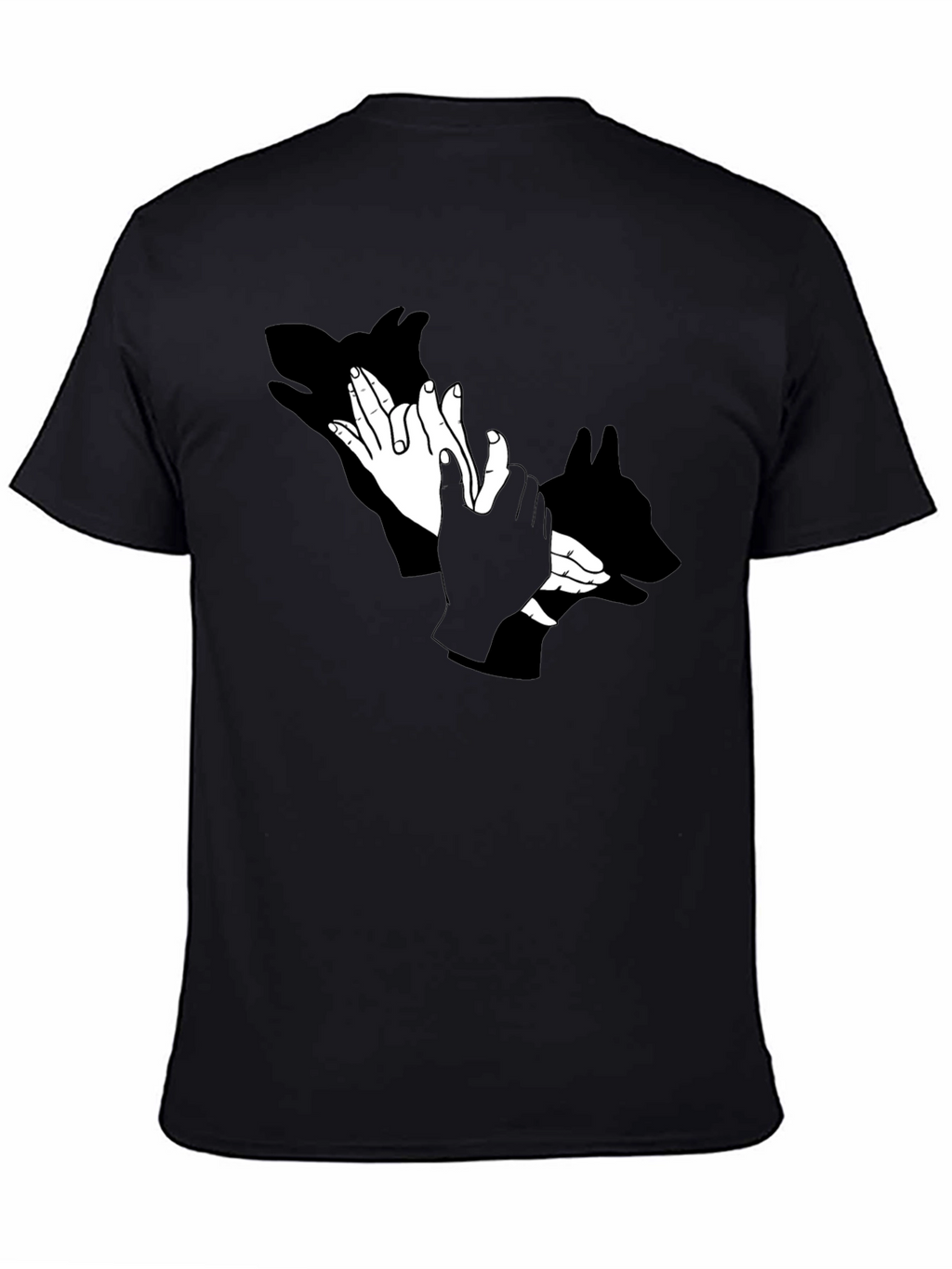 Shadow Puppet Hands Graphic Tee - Unique Design