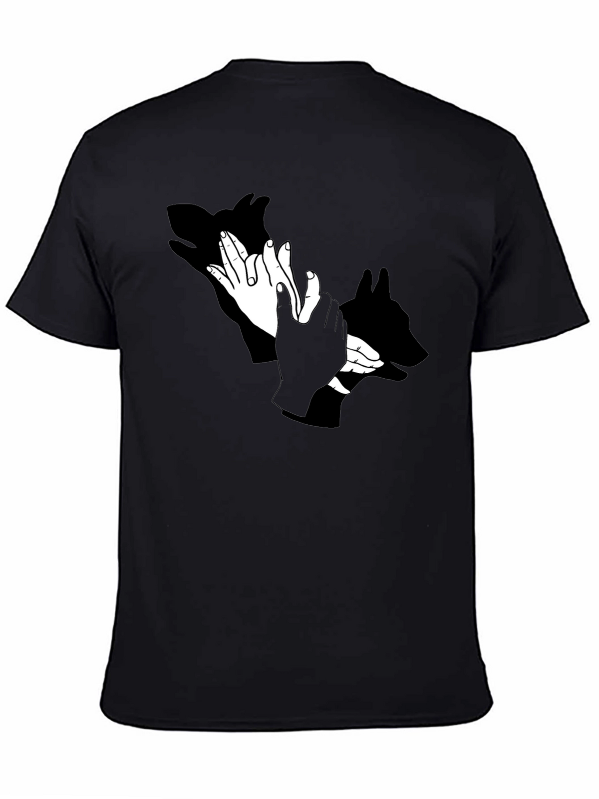 Shadow Puppet Hands Graphic Tee - Unique Design