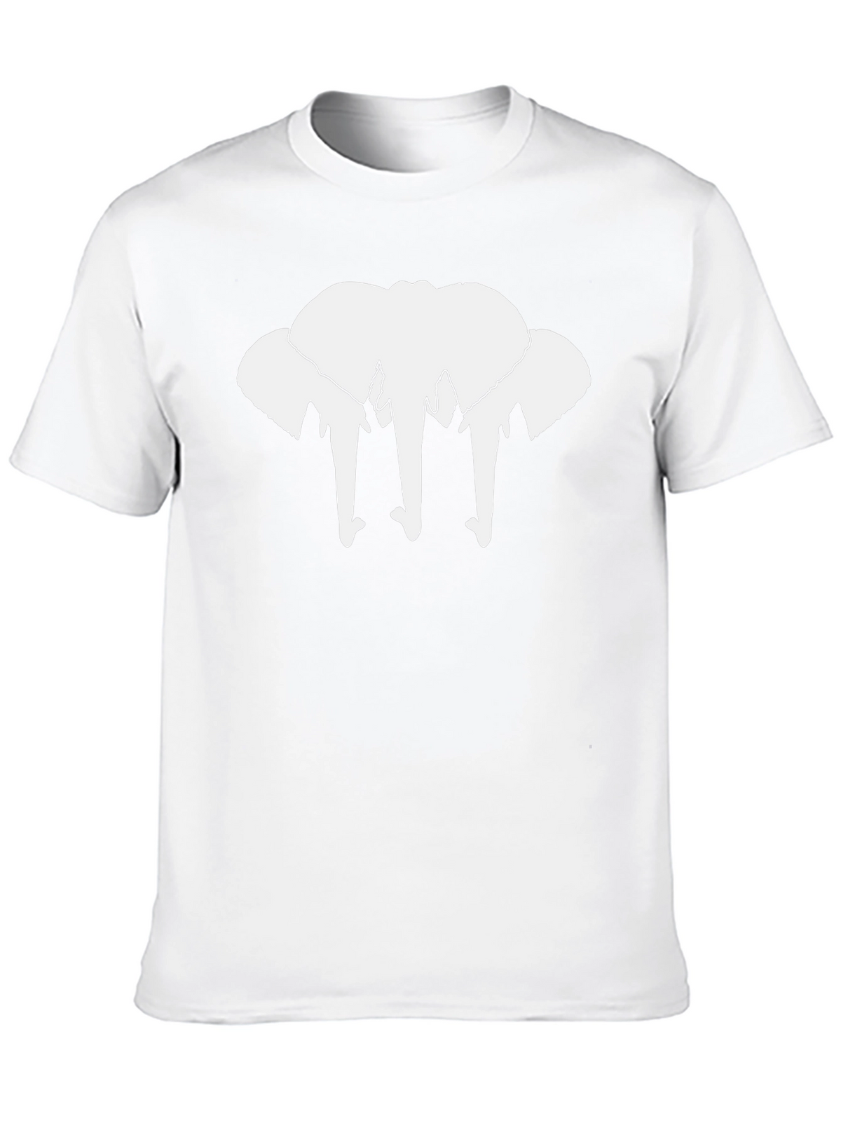 Elephant Silhouette Graphic Tee - Black