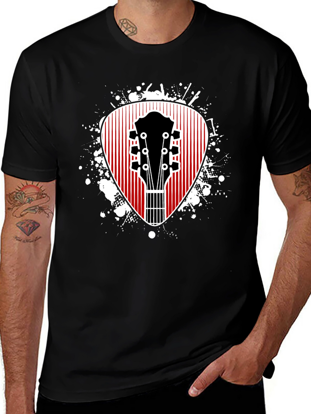 Guitar Pick Graphic T-Shirt - Music Lover Tee